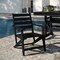 Flash Furniture Tolleson Adirondack Dining Chair w/Fold Out Cup Holder, Weather Resistant Recycled HDPE in Black LE-HMP-2037-10-BLK-GG - alternate 9